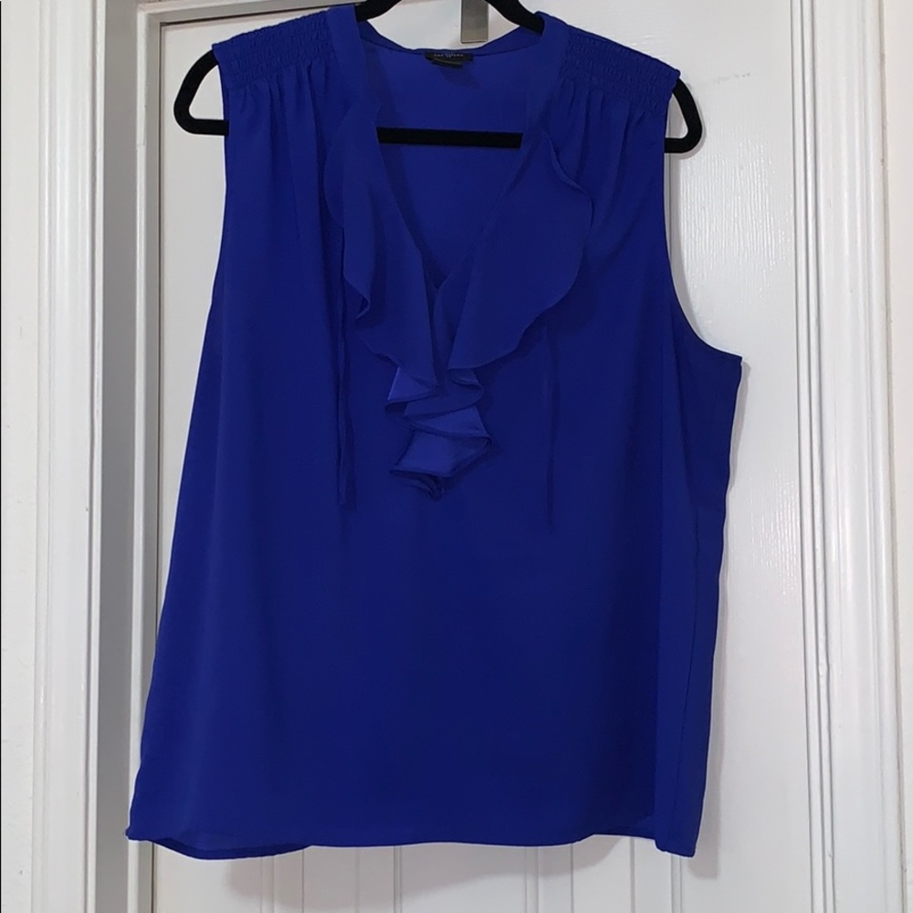 Ann Taylor XL Blouse Blue